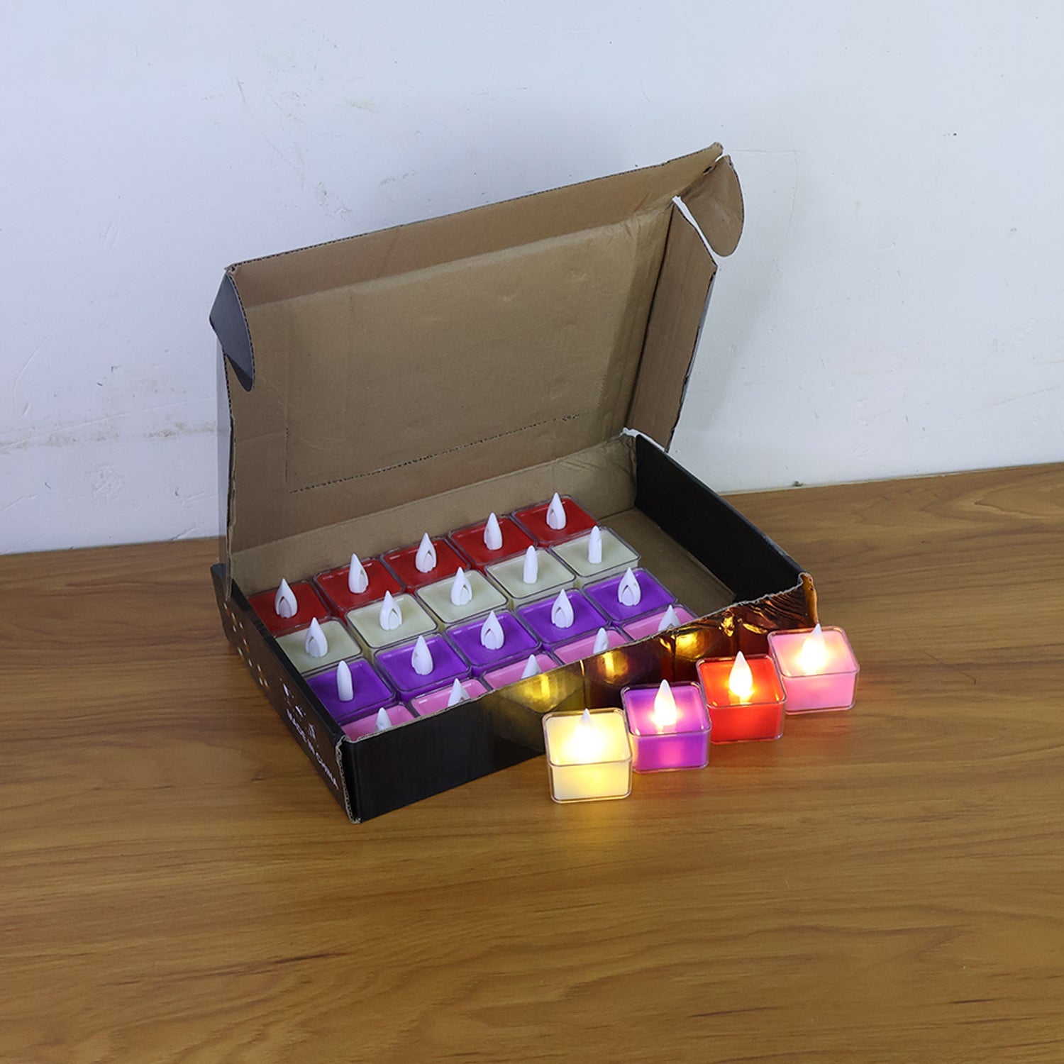 Set of 24 Multi-Color LED Tealight Candles Set of 24 Multi-Color LED Tealight Candles